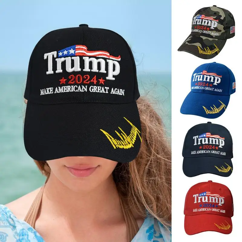 

Trump 2024 Hat Trump Baseball Cap For Man Embroidered Washed Mesh Cap US Presidential Election Hat