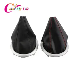 For Suzuki Swift MK2 2005 2006 2007 2008 2009 2010 Gear Shift Knob Boot Gaiter Dust Cover Collar Frame Red/Black Stitch