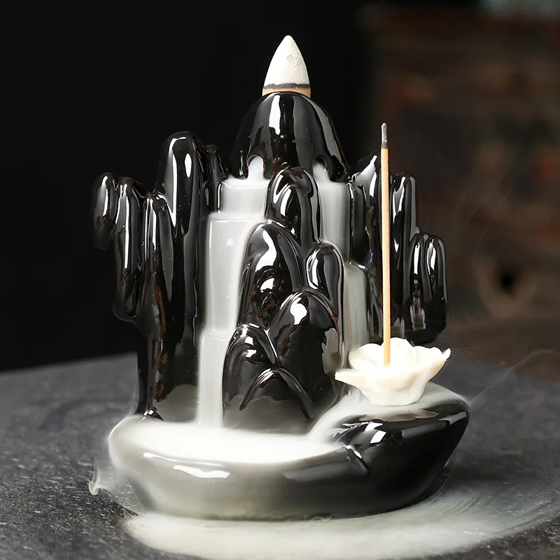 Montenégo Lotus back incense stove back craft incense frock cascade cast iron oven Yoga home decorations candles Aromathapy stove incense seat psychotherapy incense table leg suitable for delivery