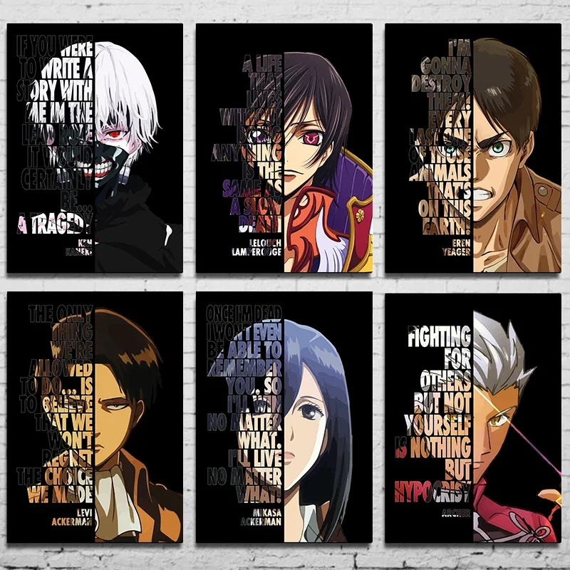 Pósteres de lienzo de película Tokyo Ghoul, carteles de Anime japonés para habitación, Bar, cafetería, decoración de pared, Imagen Clara, Pintura Artística, gran oferta