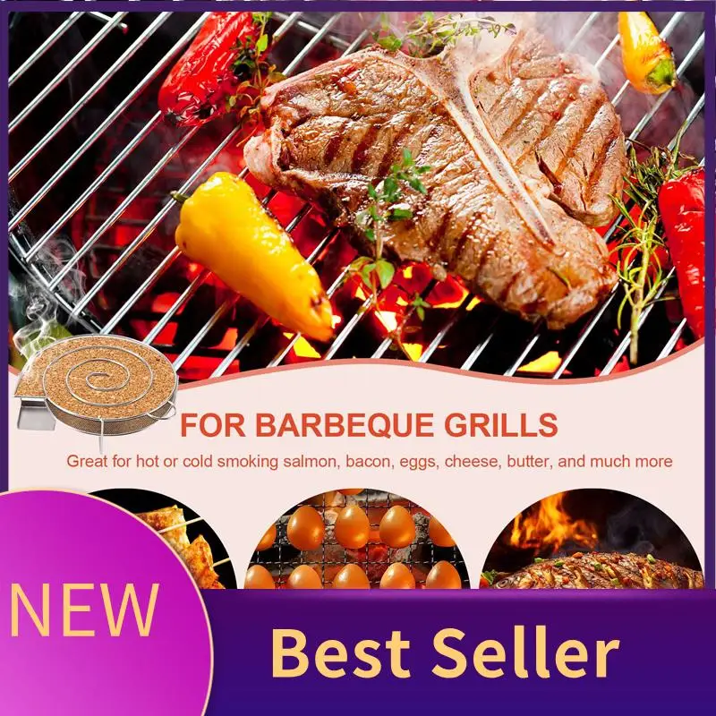 ABLU-Cold Smoke Generator For BBQ Grill Or Smoker Wood Dust Hot And Cold Smoking Salmon Meat Burn Stainless Cooking Bbq Tools