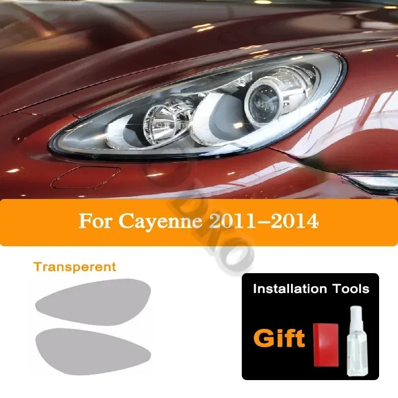 

Car Headlight Tint Black Protective Film For Porsche Cayenne 2019 2020 2011-On 958 Taillight Transparent TPU Sticker Accessories