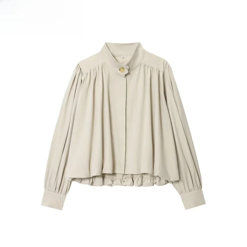 

Faionable женское пальто с высоким воротником или Jaet, осень 2021, уличное пальто свободного кроя, длинное женское пальто из полиэфирного волокна све