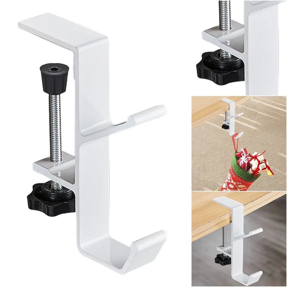 

2/4/6Pcs Fireplace Stocking and Garland Hanger Adjustable Christmas Stocking Holders Metal Hooks for Hanging Christmas Stockings