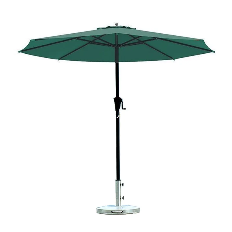 

Outdoor central column umbrella 2.7 meters courtyard parasol leisure hand crank stall