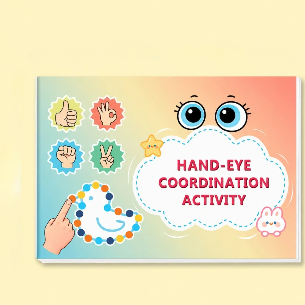 32-seitiges Hand-Augen-Koordinations-Arbeitsheft für Vorschulkinder Feinmotorik Konzentration Lernführer-Buch