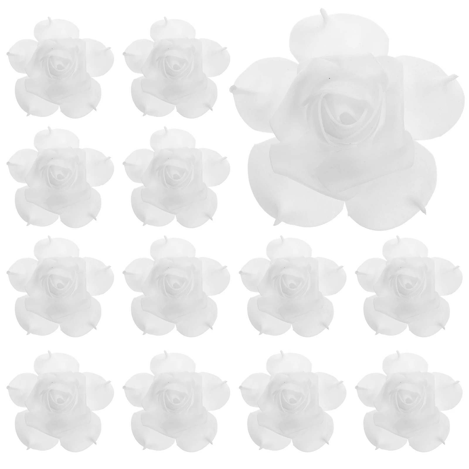 

50pcs Artificial Roses PE Flowers for Wedding Party Decoration Non Scented Rose Petals Bulk Bridal Shower Favor Yellow Bride