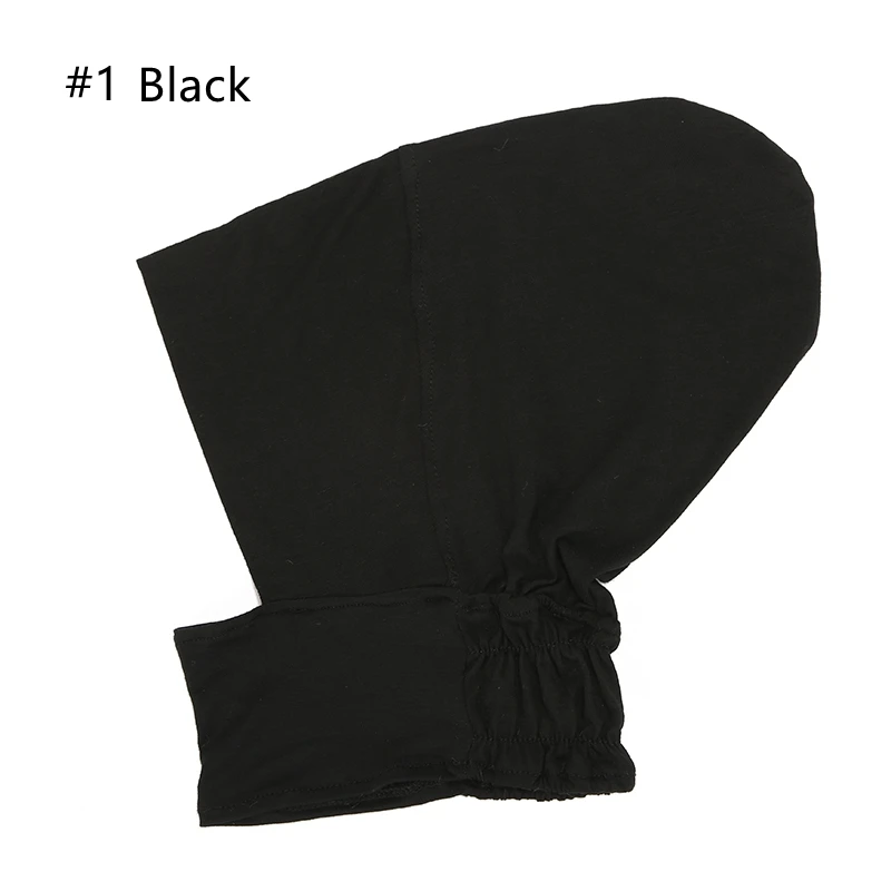 Newest Modal Jersey Inner Caps Hijab Plain Mercerized Cotton Elastic Underscarf Muslim Turban Bonnet Islamic Scarf