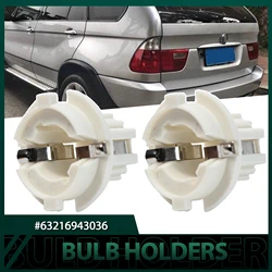 2x Car Auto Rear Tail Light Lamp Base Brake Bulb Socket Holder #63216943036 Replacement for BMW 7 Series X5 E53 E70 E65 X3 E83