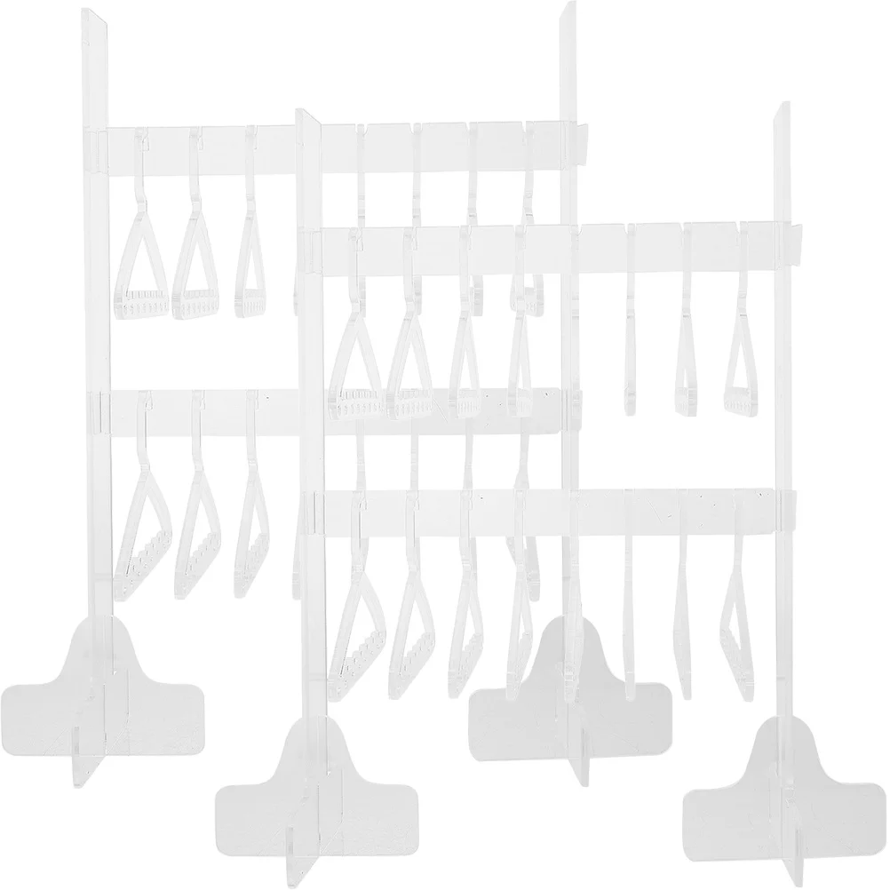 2Pcs Acrylic Jewelry Holder Stand Double-Layer Necklace Organizer Display Rack Ring Earring Bracelet Storage Necklace Holder