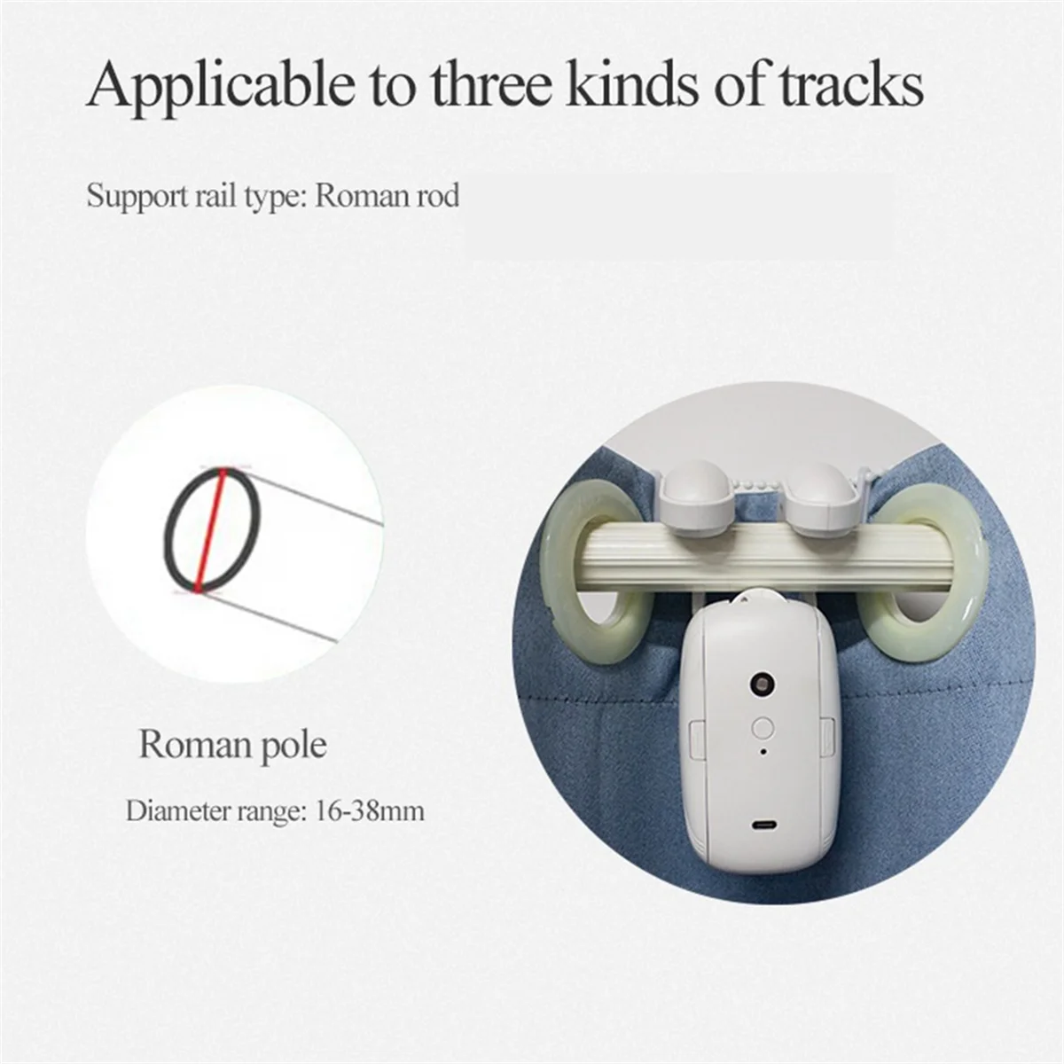 

AT42 Dual TUYA Smart ZigBee Curtains Robot Roman Rod Track Automatic Curtain Opener Remote Control Curtain Motor Smart Life