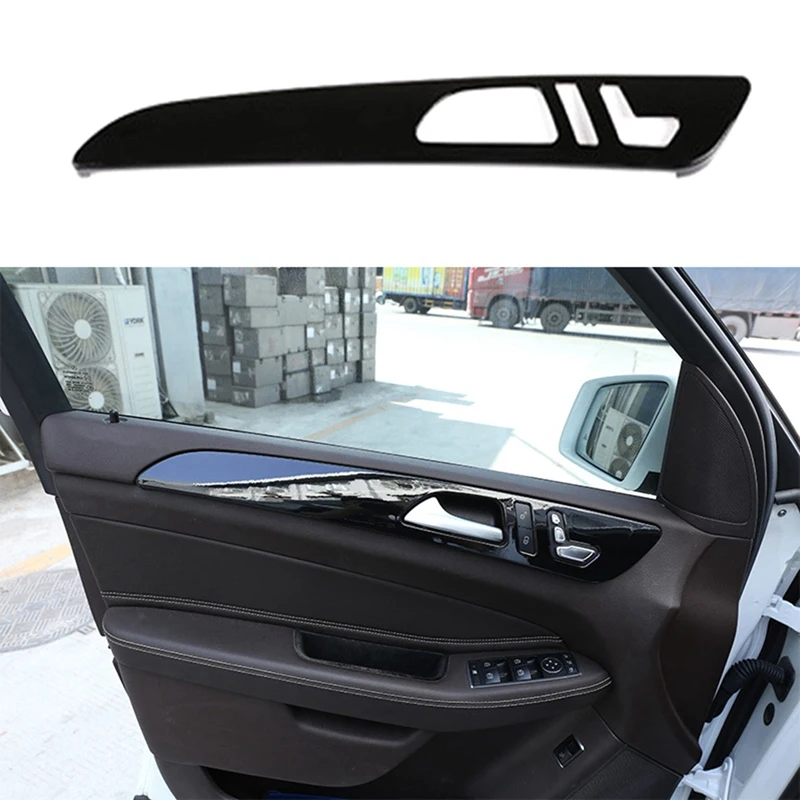 

Black Car Interior Door Handle Panel Cover Trim Strip Accessories Parts For Mercedes Benz W166 ML GL 2012-2015 GLS GLE 2016-2019