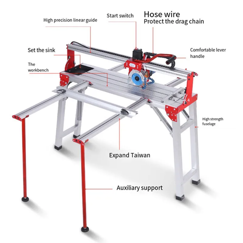 Wandeli shjin 1200mm water jet ceramic tile cutting machine electric desktop ceramic tile saw cutting machine stone cutting mach