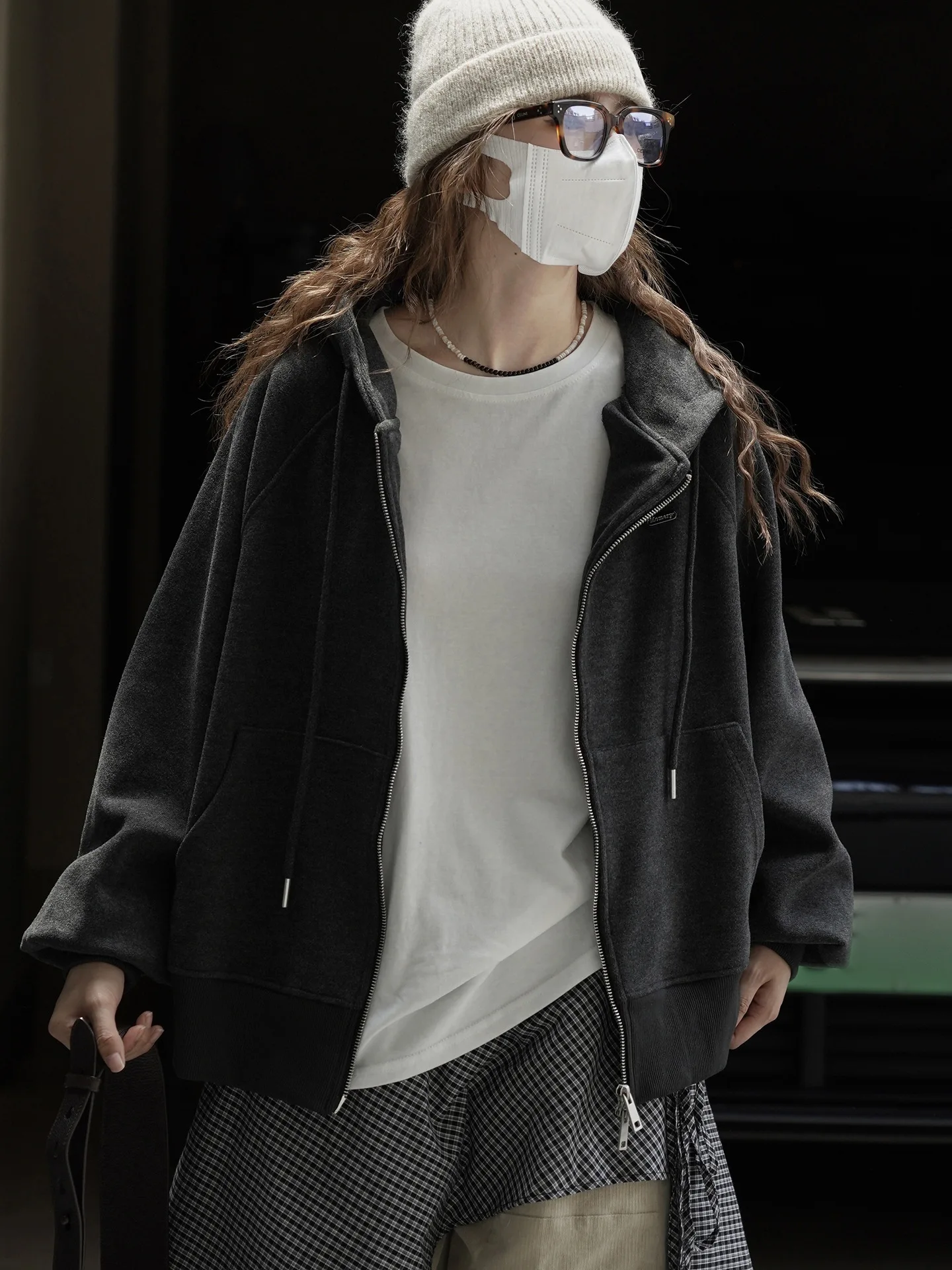 

Осенняя новая корейская модная толстовка для отдыха с рукавами реглан и свободная женская толстовка