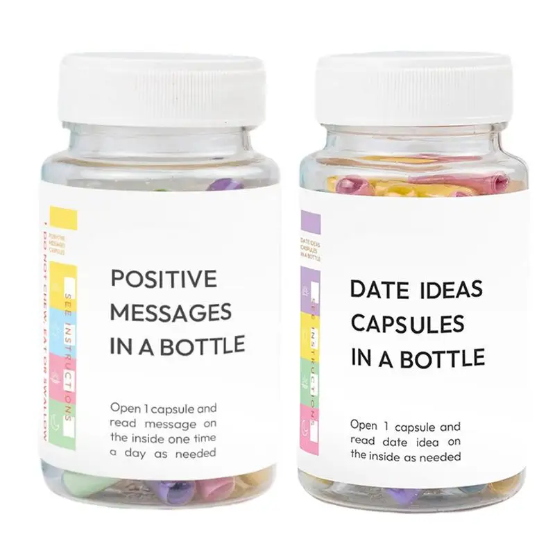 Love Messages Bottle Positive Energy Couple Innovative Written Love Pills Letters Positive Affirmation Gifts For Lovers Couples