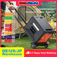 Greenery G2500 2400W Power Station with Trolley Convenient Solar Generator UPS Function LiFePO4 Battery for Emergency HomeBackup