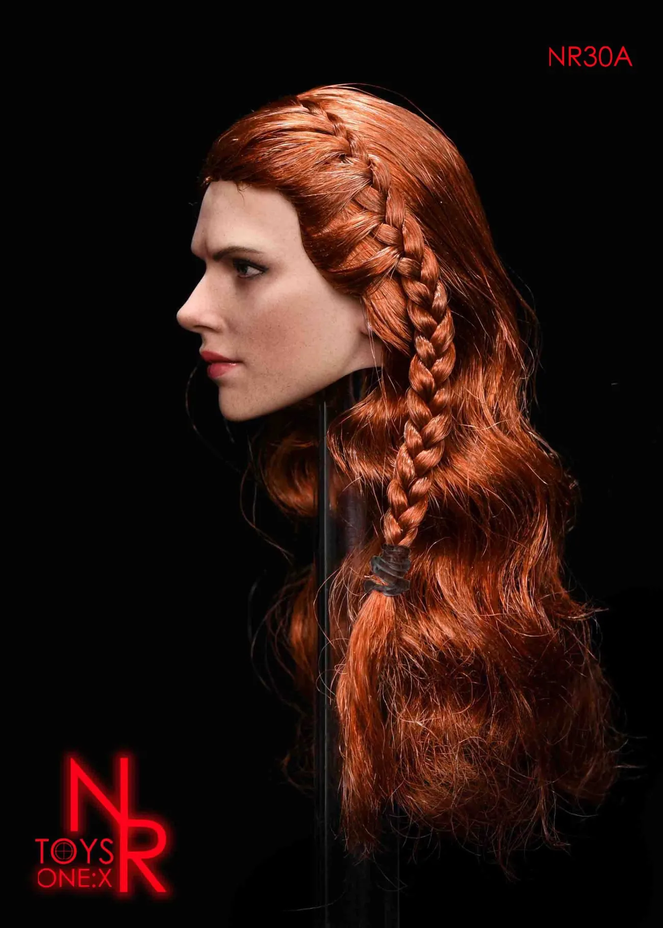 NRTOYS NR30 1/6 Scarlett Johansson Head Sculpt Female Agent Braid Head Carving Model Fit 12'' Soldier Action Figure Body