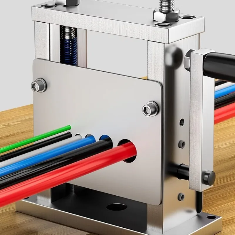 Manual Wire Stripping Machine Multi Hole Anti Slip Roller Wire Stripper Assisted Cable Stripping Industrial Wire Processing
