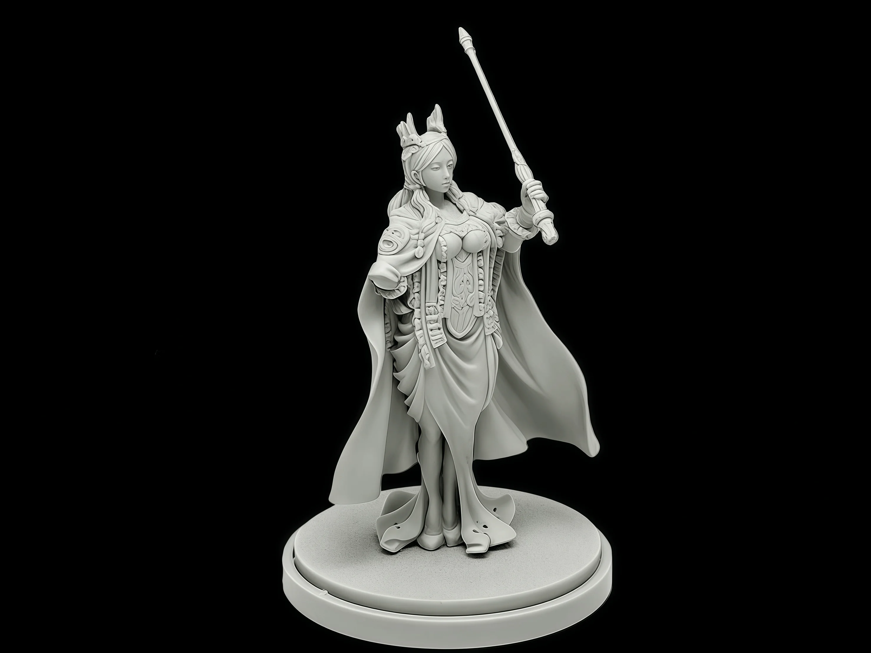 

40mm Cast Resin Model Assembly Kit, GK, Female King, Unpainted, Needs To Be Assembled