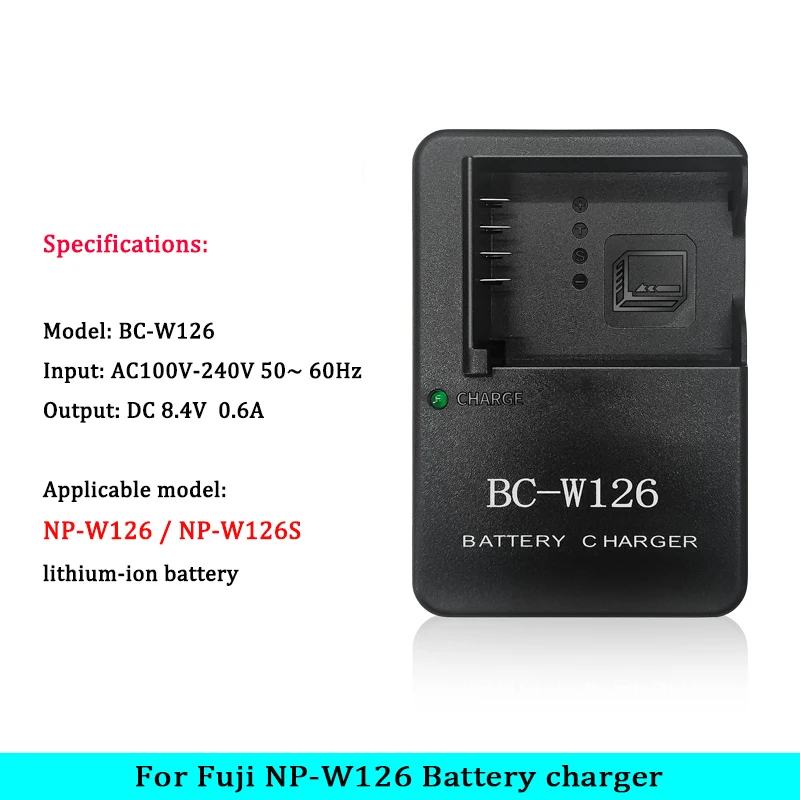 BC-W126 BCW126S Ładowarka do aparatu Fuji NP-W126S NPW126 FinePix X-Pro3,X-Pro2,X-Pro1,X-E1,X-E2,X-E3,X-H1,X-A1,X-T20,X-T1 — zdjęcie produktu 4