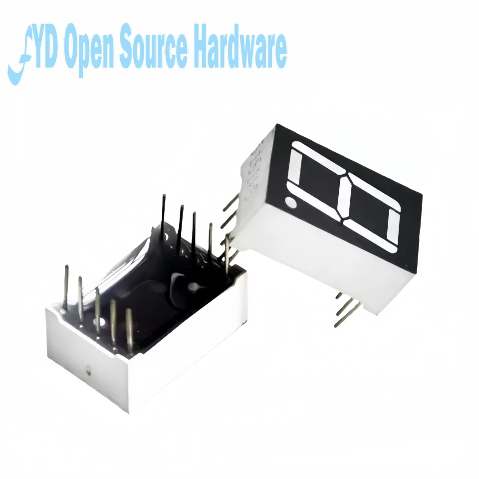 10-100 قطعة 0.56 بوصة 7 قطعة 1 شاشة LED رقمية سوبر الأحمر الكاثود المشترك أنود DIP10