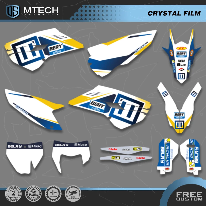 

DSMTECH For Husqvarna 2014 2015 TC FC 2014 2015 2016 TE FE 125 250 300 340 400 450 Custom Graphics Decal Stickers Kits