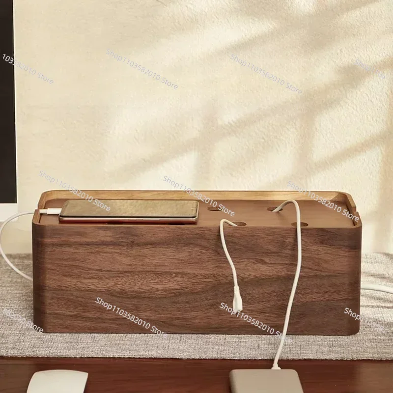 Desktop Power Strip Organizer Box, Detachable Layer Cable Management Box, Home Office Desk Wire Sorting Storage