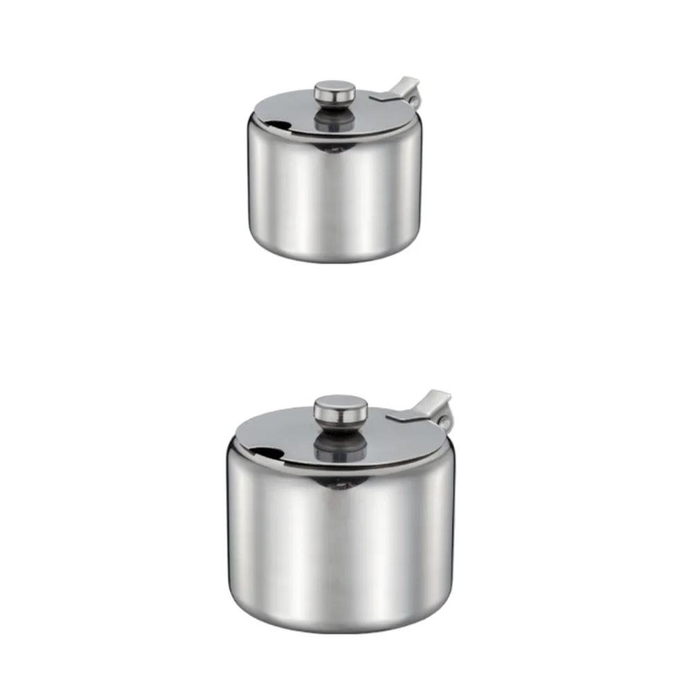 

Seasoning Salt Jar Stainless Steel Canisters Spice Containers Storage Jars Sugar Container Food Grade Safe Modern