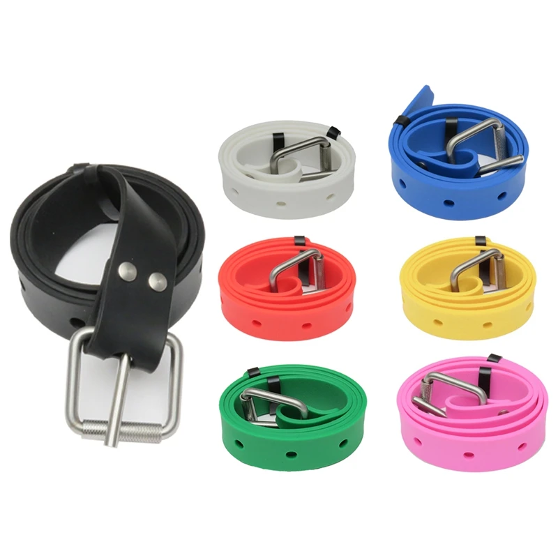 

85Cm-1.3M Silicone Diving Weight Belt Waist Weight Belt Bag Quick Release Buckle For Scuba Freediving Fishing