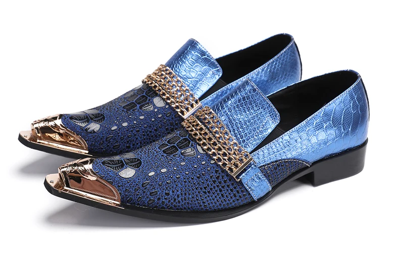 Herrenschuhe aus echtem Rindsleder mit Pythonmuster und Nadelverzierung für formelle Anlässe im Herbst, Modellausstellungen und geschäftliche Gelegenheiten. – Detail 22
