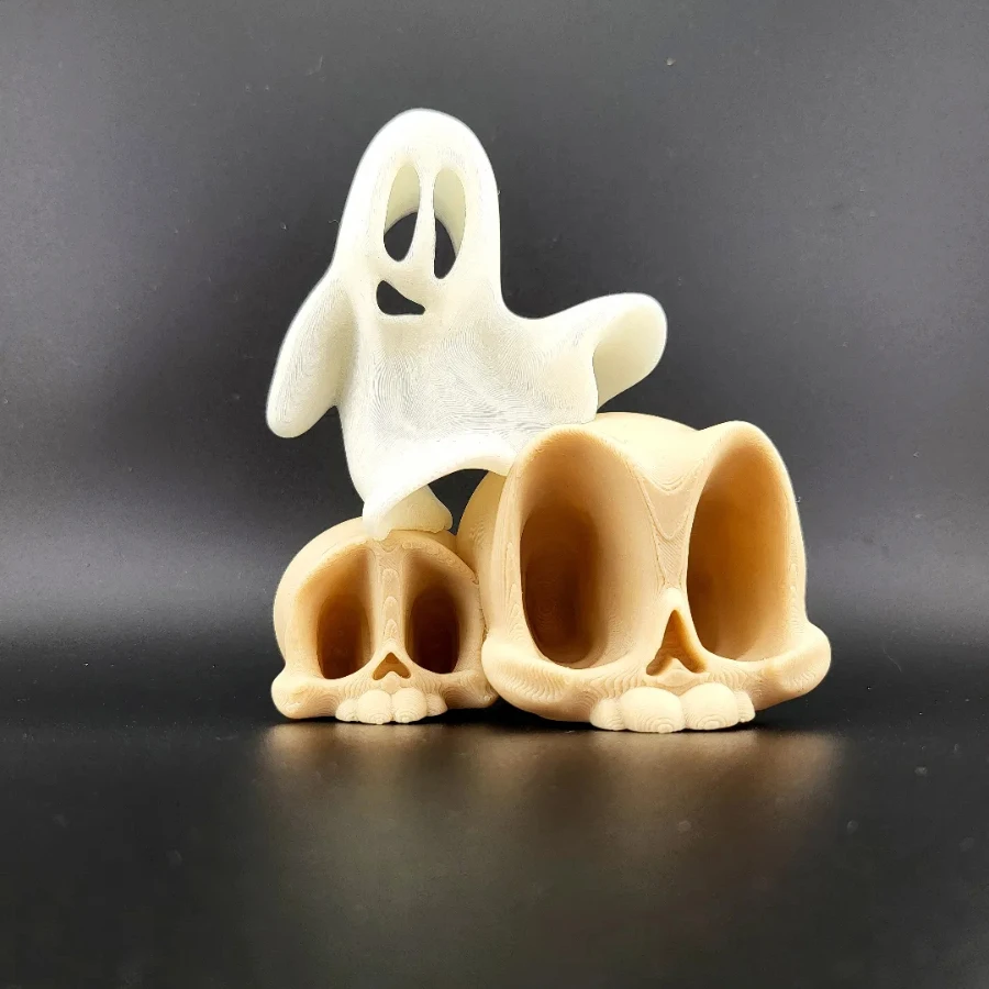 An interesting ghost skull figurine, made by 3D printing technology, suitable for home decoration or car ornaments