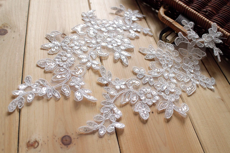 10 Teile/los Multicolor Auto Knochen Blume Spitze Patch Hochzeit Kleid Kleidung Zubehör Kopfschmuck DIY Material – Detail 4