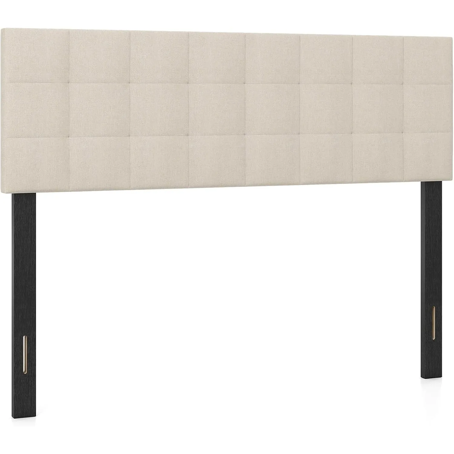 Linen Upholstered Headboard for Full & Queen Size Bed, Quadrate Channel Tufted Rectangular Headboard, Customized