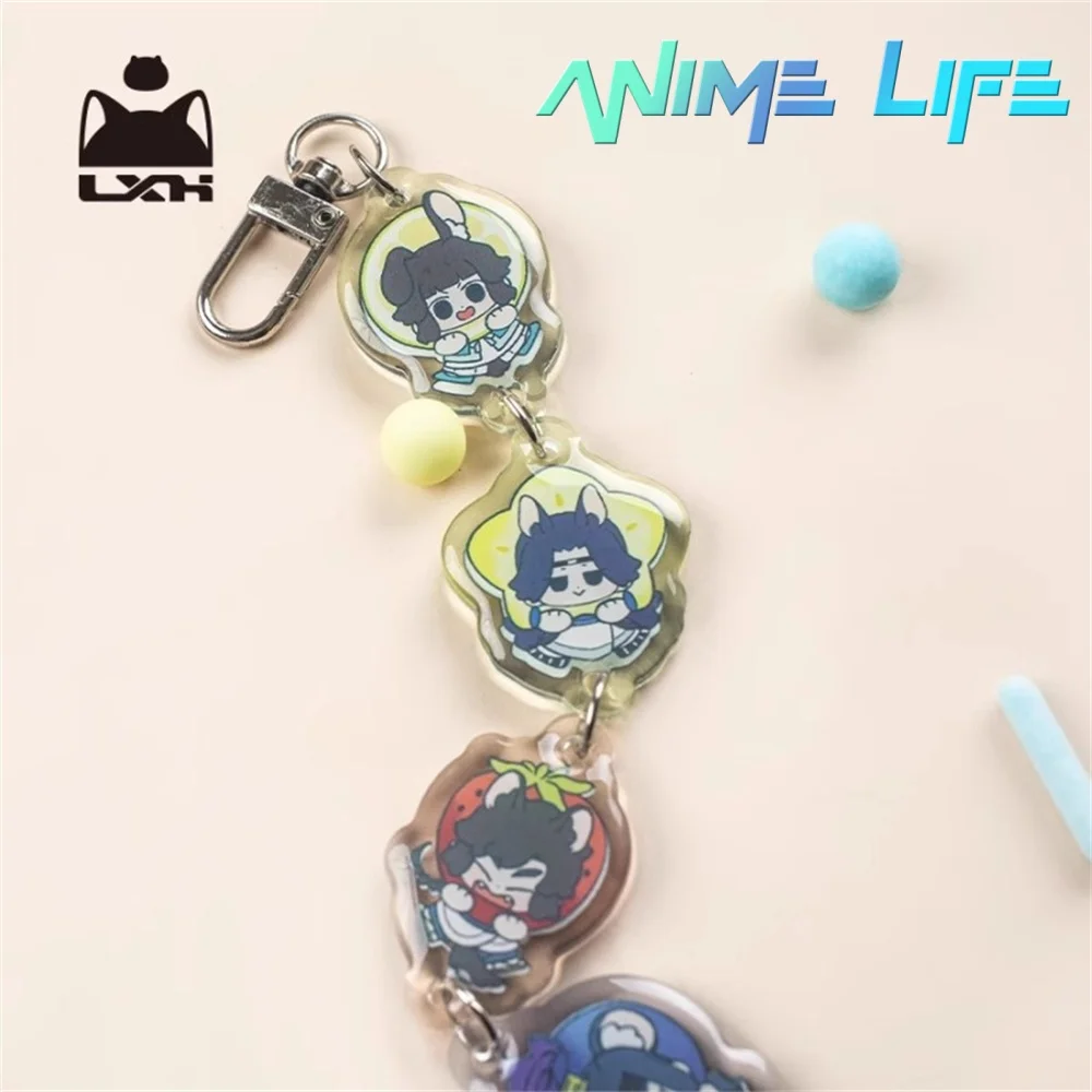 Official Anime The Legend of Luo Xiao-Hei Xiaohei Wuxian String Acrylic Keychain Pendant Bag Accessorie Cosplay Kids Gift