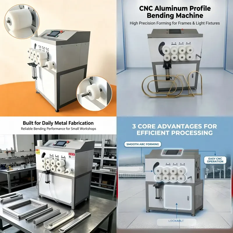 CNC Automatic Aluminum Frame Bending Machine Groove Bender for Metal Profile Fabrication Industrial Equipment