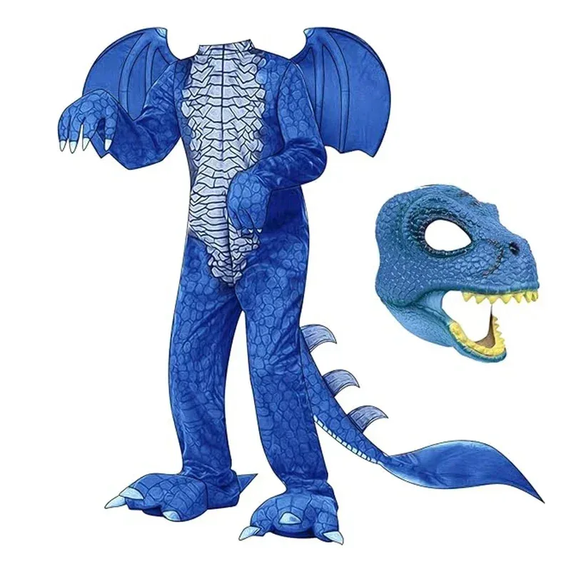 

Unisex Boys Dominion Tyrannosaurus Rex Chomp 'n Roar Mask Jumpsuit Dinosaur Halloween Costume Kids Dragon Purim Costume