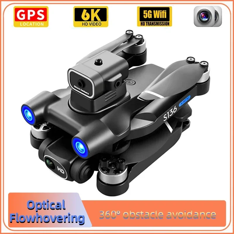 

S136 GPS Drone 4K Professional 8K Dual ESC Camera Optical Flow Positioning Obstacle Avoidance Brushless RC Foldable Quadcopter