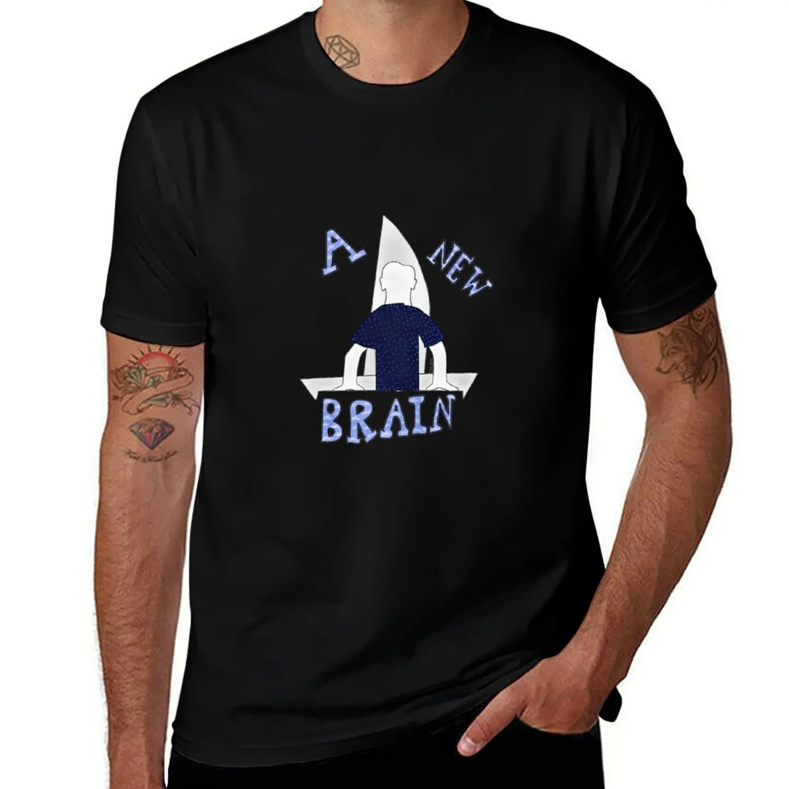 

A New Brain T-Shirt funny costumes rapper graphic tees tshirts for men