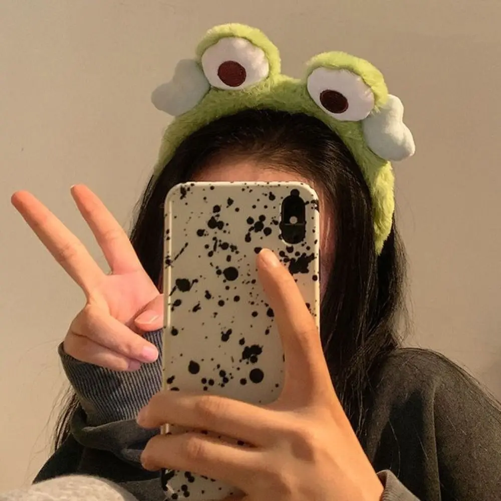 Funny Frog Animal Makeup Headband Wide-brimmed Elastic Hairbands Cute Girls Hair Bands Women Hair Accessories