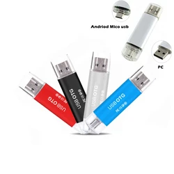 10PCS/LOT Free Custom LOGO Metal Multicolor OTG Type-C USB Flash Drive Pen Drive 4gb 8gb 16gb 32gb 64gb Pendrive USB2.0 Stick