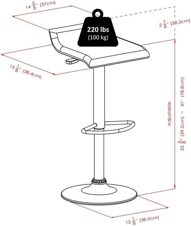 Pares Stool para Espresso, Preto