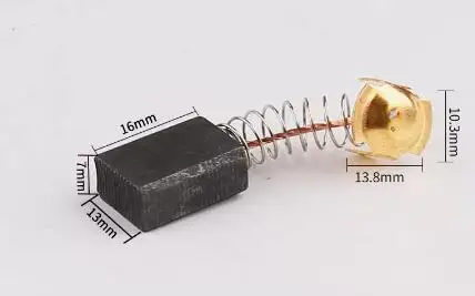 

Угольная щетка 7*13*16 мм, 20 шт., для электрического инструмента или машины, Графитовая щетка 13x7x16 мм для угловой шлифовальной машины, электрического молотка