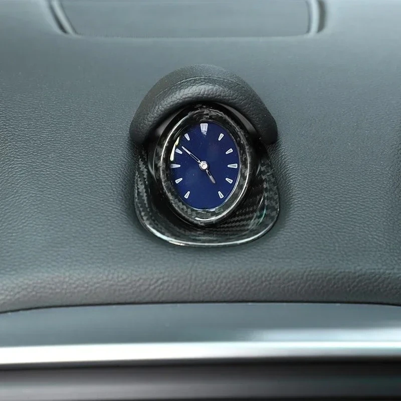 

For Maserati Ghibli Real Dry Carbon Fiber 2014-2021 Interior Dashboard Clock Base Decorative Frame Modification Accessories
