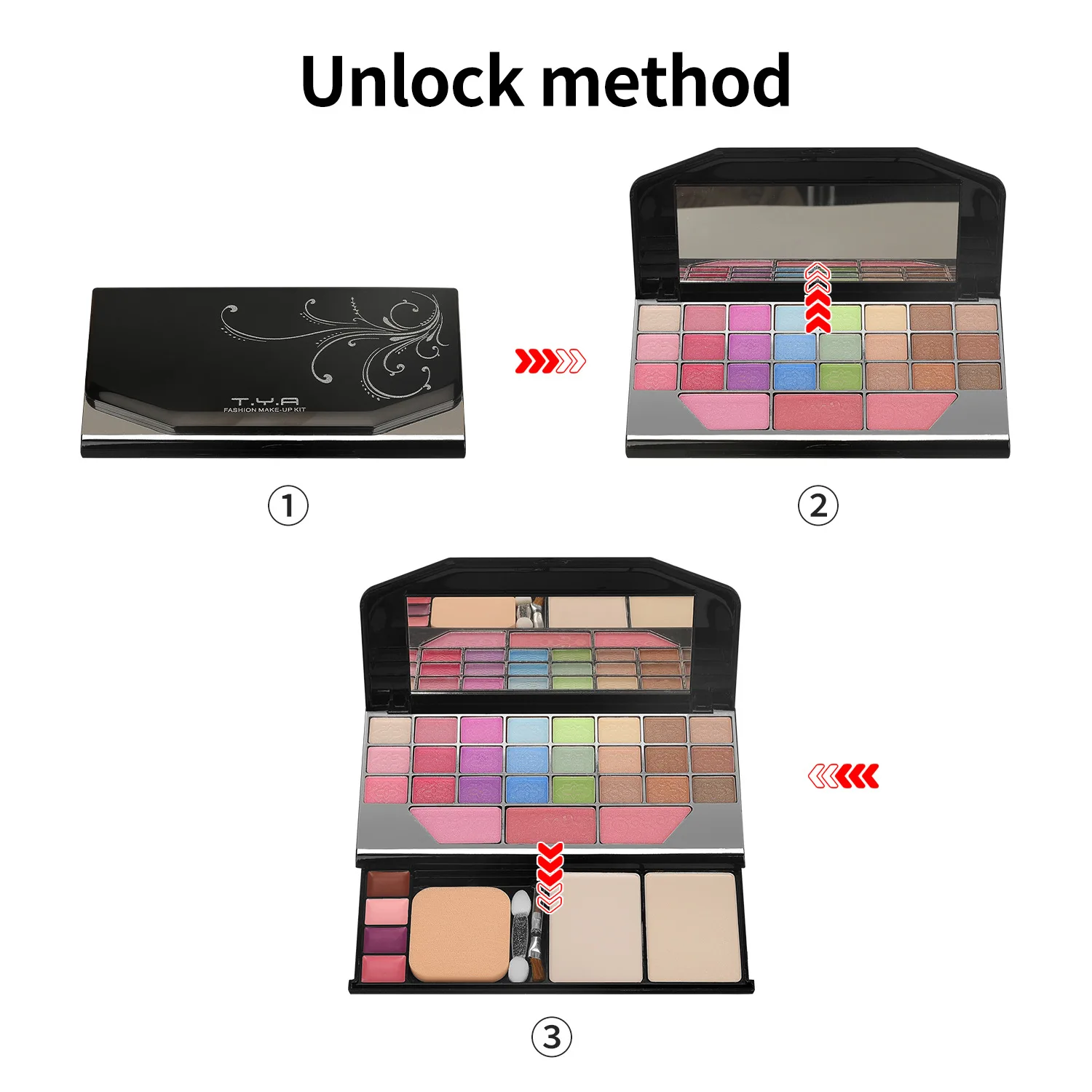 Professional Essential 33 Colors Eyeshadow Palette Blush Lip Gloss Makeup Beauty Cosmetics Glitter Eye Shadow Powder Kit Sets