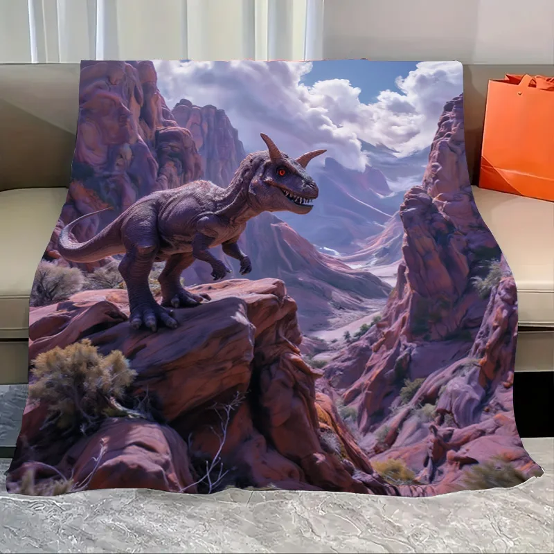 

Flannel Blanket-Soft Lightweight All-season Dinosaur Adventure Soft Baby Blanket for Boys Girls Newborns