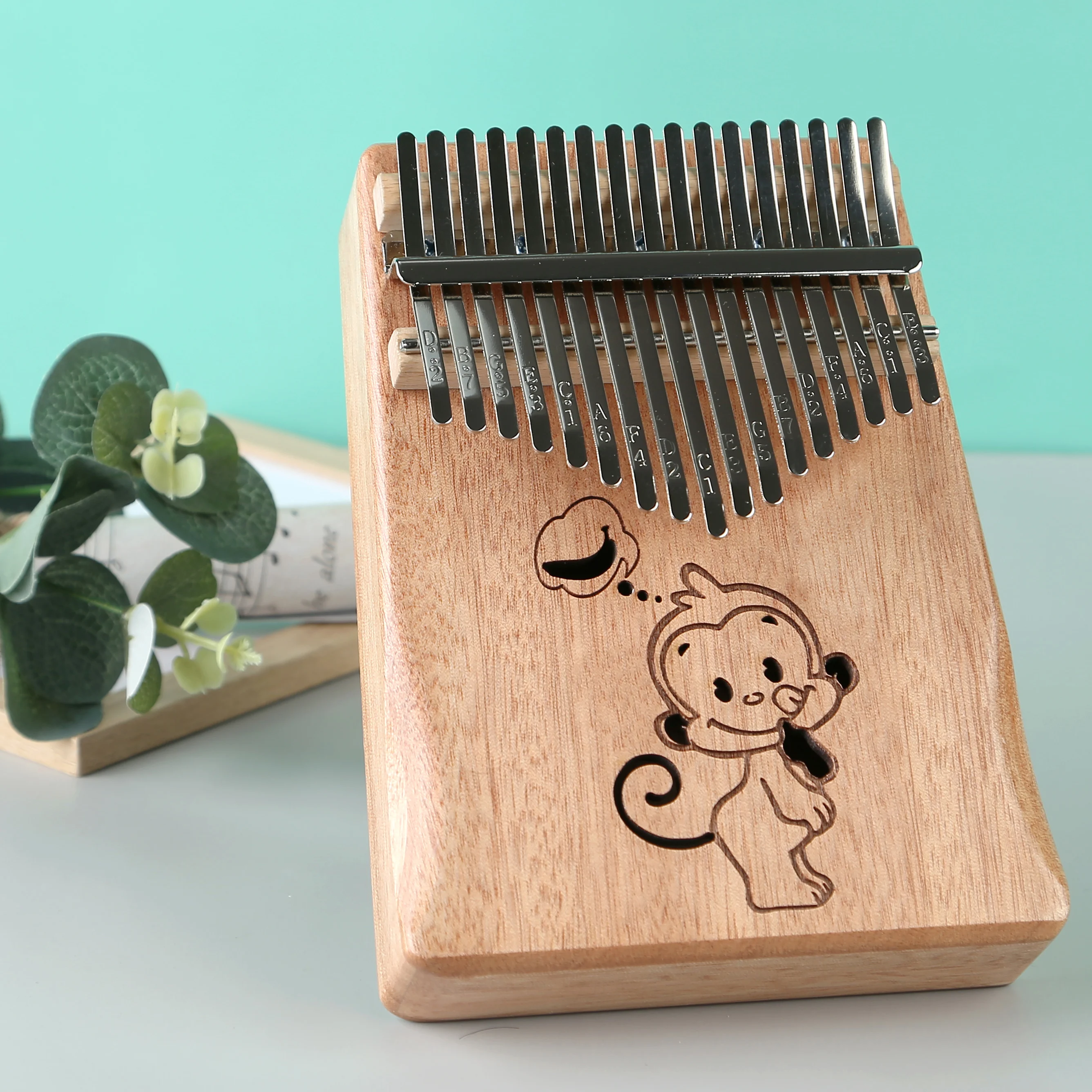 Thumb Piano 17 Keys Calimba Professional Tuned Mini Portable Kalimba Beginner\'s Finger Piano Relaxing Birthday Festival Gifts
