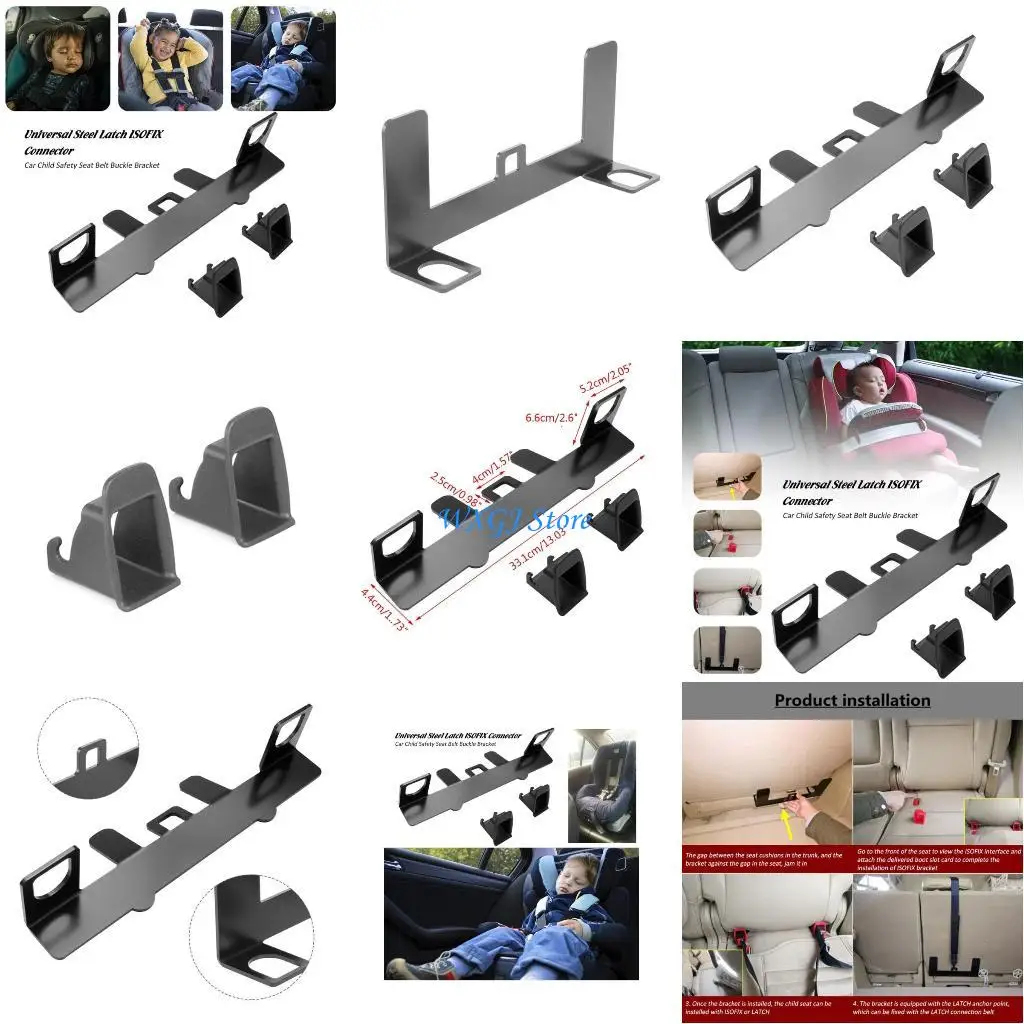 

37JE Universal Car Chair Belt Connector ISOFIX Auto Child Belt Buckle