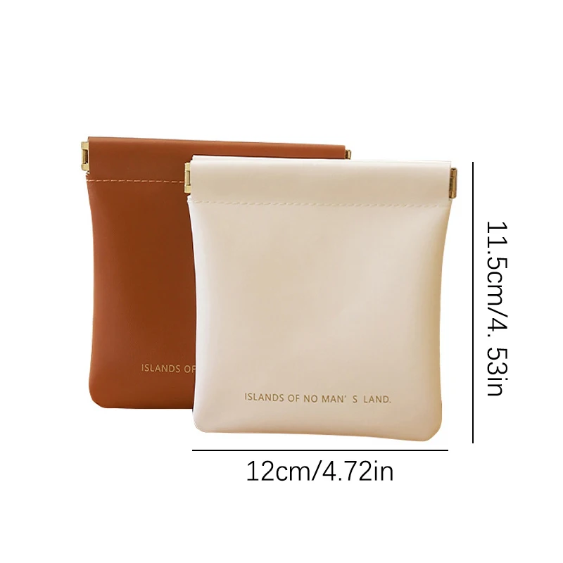 1Pc Unisex PU Leather Portable Coin Purse Earphone Bag Headphone Organizer Mini Sundry Cosmetic Lipstick Change Storage Bag