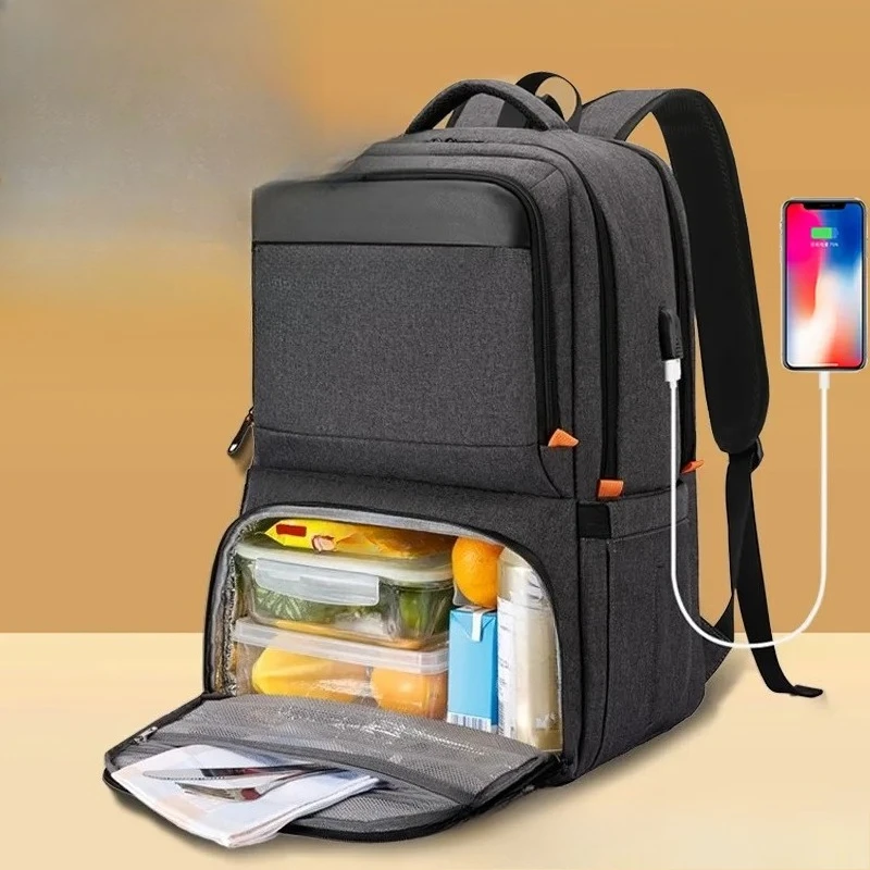 

2024 new backpack female middle school and college student schoolbag anti-splashing backpack lunch bag schoolbag thermal