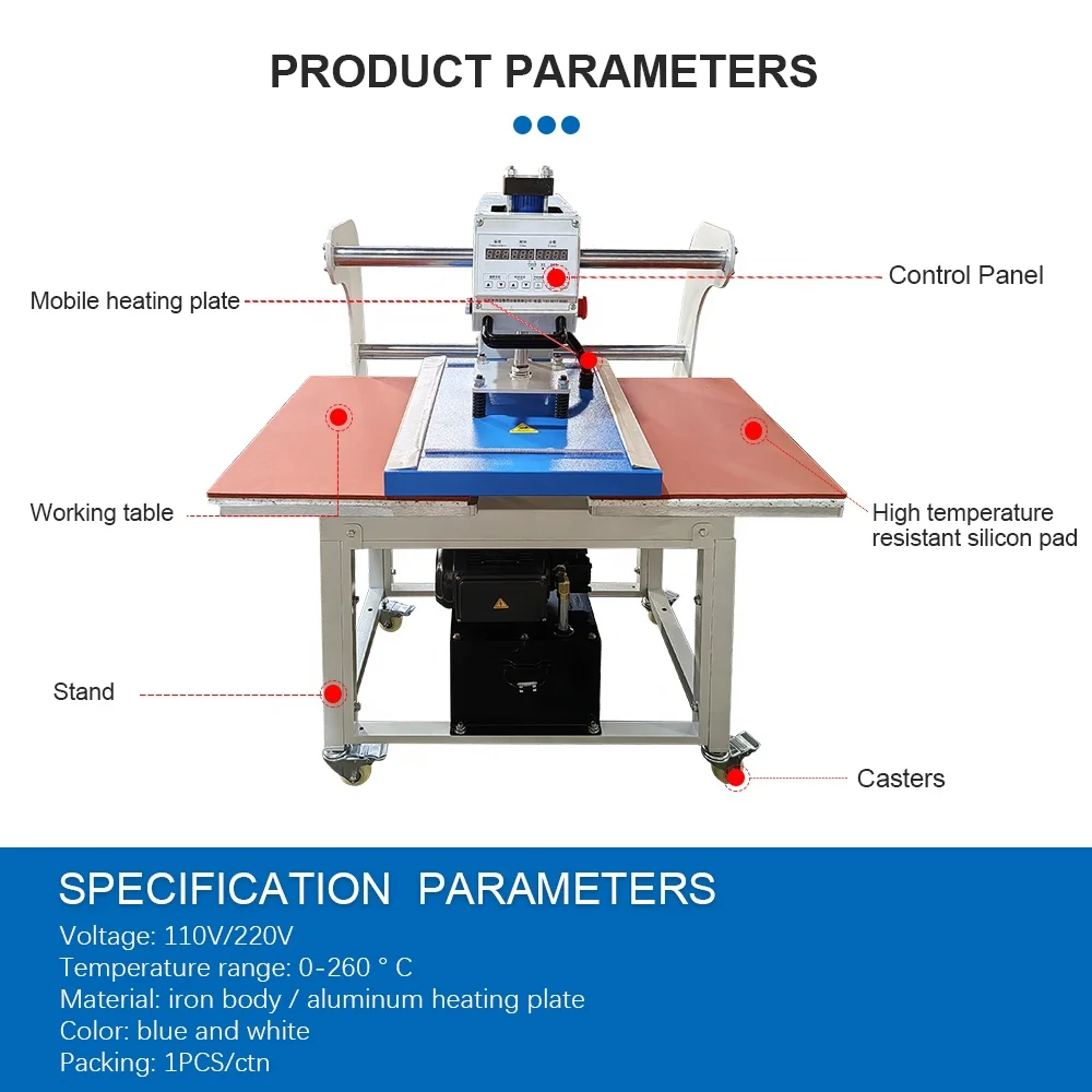 Automatic Hydraulic Digital Heat Press Machine Large Format 40x50/60*80cm 16*24